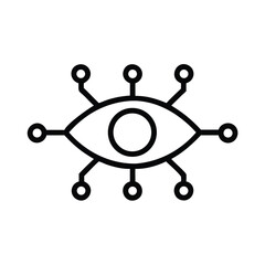 Poster - Cyber eye technology vision artificial intelligence ai futuristic security concept design vector graphic icon