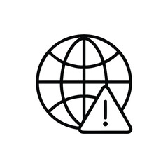 Poster - Internet connection error global network warning sign symbol connection problem world wide web failure 
