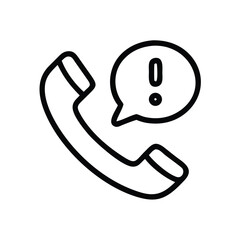 Poster - Phone call problem alert icon vector illustration for communication and support service design needs