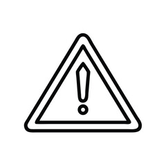Poster - Warning sign vector attention icon alert symbol caution danger hazard exclamation mark triangle outline 