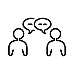 Poster - Communication dialogue conversation discussion interpersonal talking speech bubble people icon vector