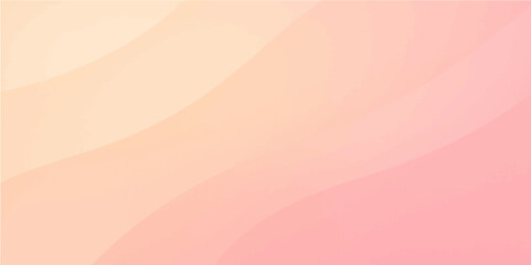 Wall Mural - Soft pink gradient abstract background with curved silhouette waves and elegant flow