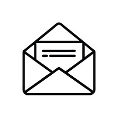 Poster - Open envelope with letter vector icon for email marketing and direct mail concept