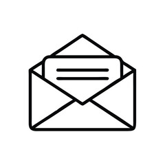 Fototapete - Open envelope with letter vector illustration for email marketing and communication