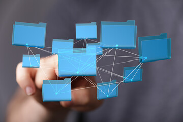 Poster - Seamless data access. Secure cloud storage. Efficient file sharing. Boost productivity.
