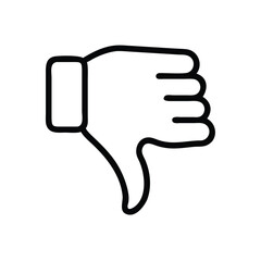 Fototapete - Thumbs down icon vector illustration representing dislike disapproval negative feedback and disagreement symbol