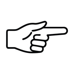 Fototapete - Hand pointing right vector illustration finger direction sign gesture icon graphic design element symbol image