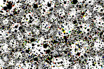 Aufkleber - Abstract black dot pattern minimal chaotic design white background soft color distortions modern digital art random arrangement creative texture energetic and playful mood