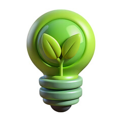 Aufkleber - Eco-friendly light bulb concept illustrating green energy and environmental sustainability