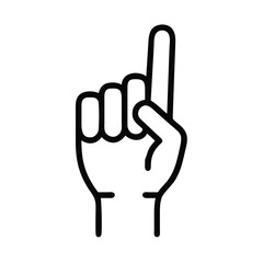 Fototapete - Hand pointing up finger vector illustration for direction sign and attention gesture icon design element