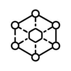 Fototapete - Network connection diagram with nodes and links for data science and technology illustration concept