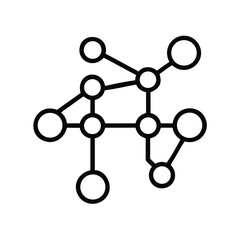 Poster - Network connection graph diagram illustration for data science and technology concept visual design