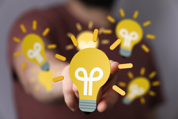 Poster - Conceptual image of innovation, creativity, and problem-solving.  Perfect for business and technology.