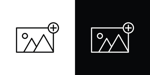 Fototapete - Add image icon vector, Symbol, logo illustrations