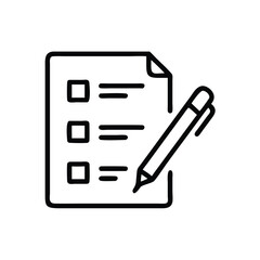 Poster - Checklist icon vector illustration for task management and reminders for productivity and organization tasks