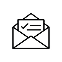 Poster - Received confirmation email icon vector illustration for business and communication related graphic design 100