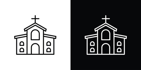 Poster - Church icon vector, Symbol, logo illustrations