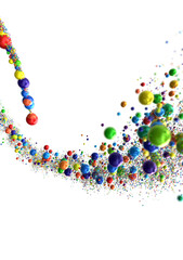 Poster - silver confetti explosion festive background
