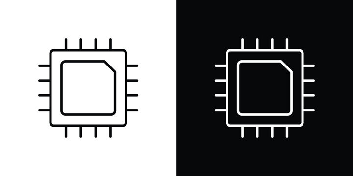 CPU icon vector, Symbol, logo illustrations