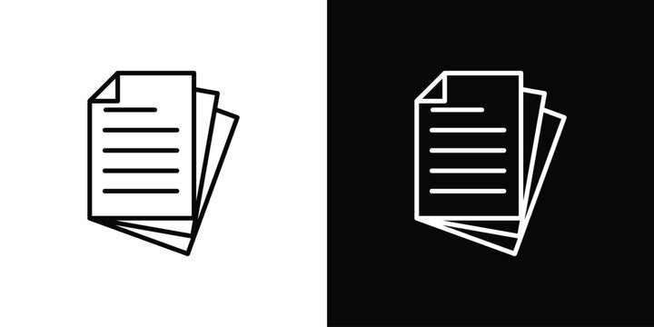 Document papers icon vector, Symbol, logo illustrations