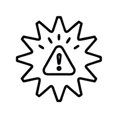 Fototapete - Warning sign icon hazard alert symbol danger attention risk caution exclamation mark safety notification 100