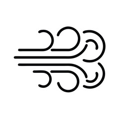 Poster - Wind blowing weather icon vector illustration climate air flow design element graphic symbol forecast 100 character