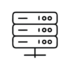 Fototapete - Server database hosting data center network storage cloud computing system information technology icon vector