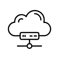 Poster - Cloud computing server network technology data storage online service system icon vector graphic design