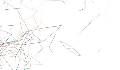 Poster - Stock photo of abstract network connection. Lines and dots forming a complex pattern. Ideal for technology, connectivity, and communication concepts.