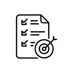 Poster - Checklist target goal planning task management project success achievement strategy focus document list