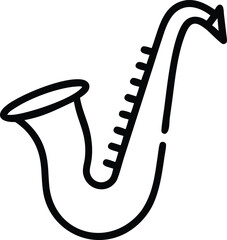 Poster - Explore the elegance of saxophone line art vector illustration music instrument for creative designs now