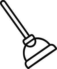 Poster - Plunger tool for unclogging drains and toilets plumbing equipment for home maintenance and repair needs