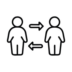 Poster - Exchange people icon vector illustration for communication and interaction concept