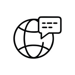 Poster - Global communication network icon worldwide connection and international message symbol