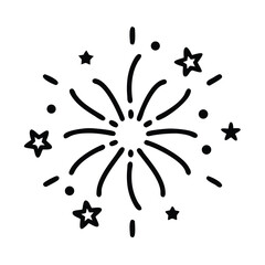 Poster - Fireworks celebration vector illustration festive party celebration design element art