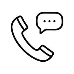 Poster - Phone call communication icon vector illustration for contact us and support line service design