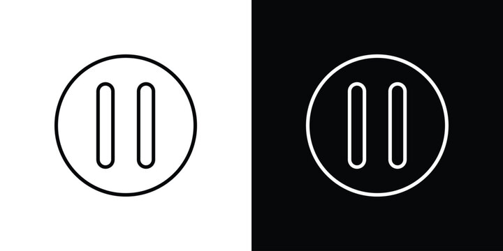 Pause icon vector, Symbol, logo illustrations