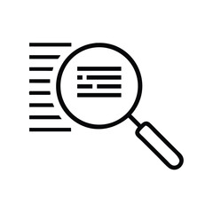 Poster - Search document analysis icon vector illustration for data research and information retrieval process