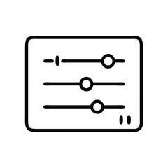 Fototapete - Settings panel icon vector graphic equalizer control panel adjustment interface element design graphic