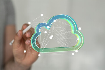 Poster - Secure cloud computing, data storage, network access, and digital transformation solutions.