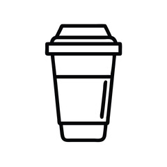 Poster - Coffee cup to go vector icon illustration for cafe or restaurant menu and coffee shop advertising design