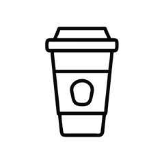 Fototapete - Coffee cup vector icon illustration, takeaway coffee, coffee to go, hot drink, coffee shop, cafe, beverage icon