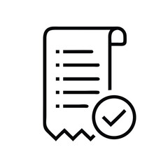 Poster - Approved document checklist with checkmark icon for task completion and verification process symbol vector