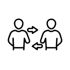 Poster - People communication interaction exchange icon vector illustration graphic design element