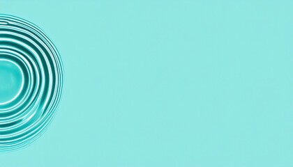 Poster - Teal Background With Abstract Circular Ripple Pattern