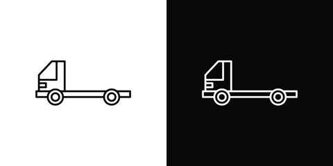 Fototapete - Truck container empty icon vector, Symbol, logo illustrations