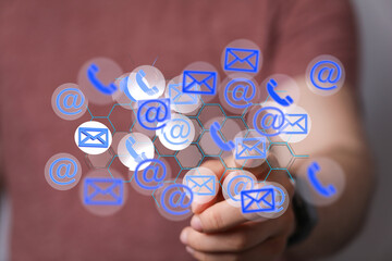 Poster - Seamless communication. Reach us via email, phone, or online chat for quick support.