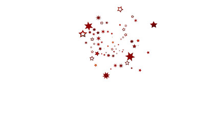 Poster - Red Starburst on White Background