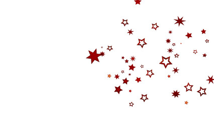 Leinwandbilder - Red Stars Scattered on White Background