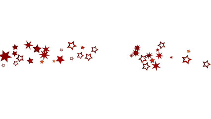 Leinwandbilder - Red Stars Scattered on White
